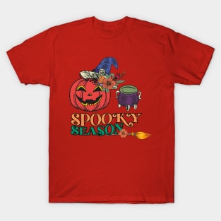 Groovy Spooky Season- Retro Halloween Design T-Shirt